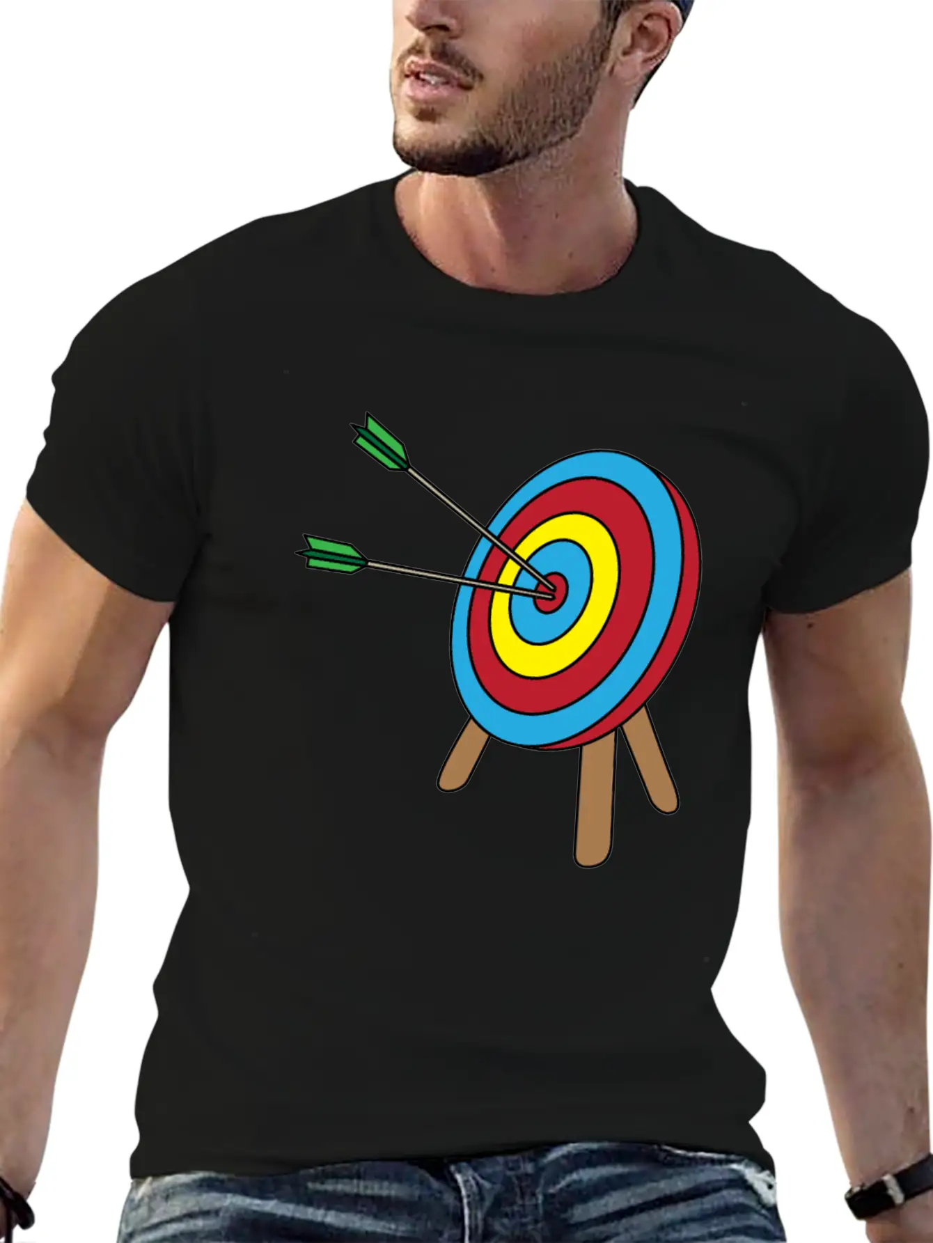 Archery Bow And Arrow Longbow Gift Casual Graphic T-Shirt – Simple And Comfortable Daily Wear