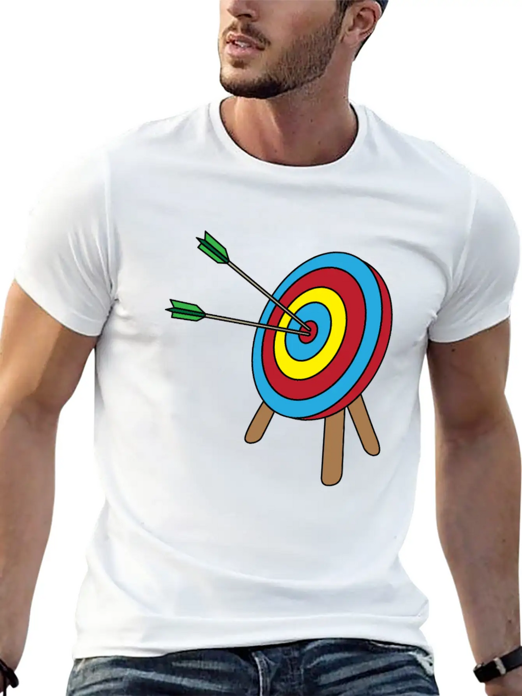 Archery Bow And Arrow Longbow Gift Casual Graphic T-Shirt – Simple And Comfortable Daily Wear