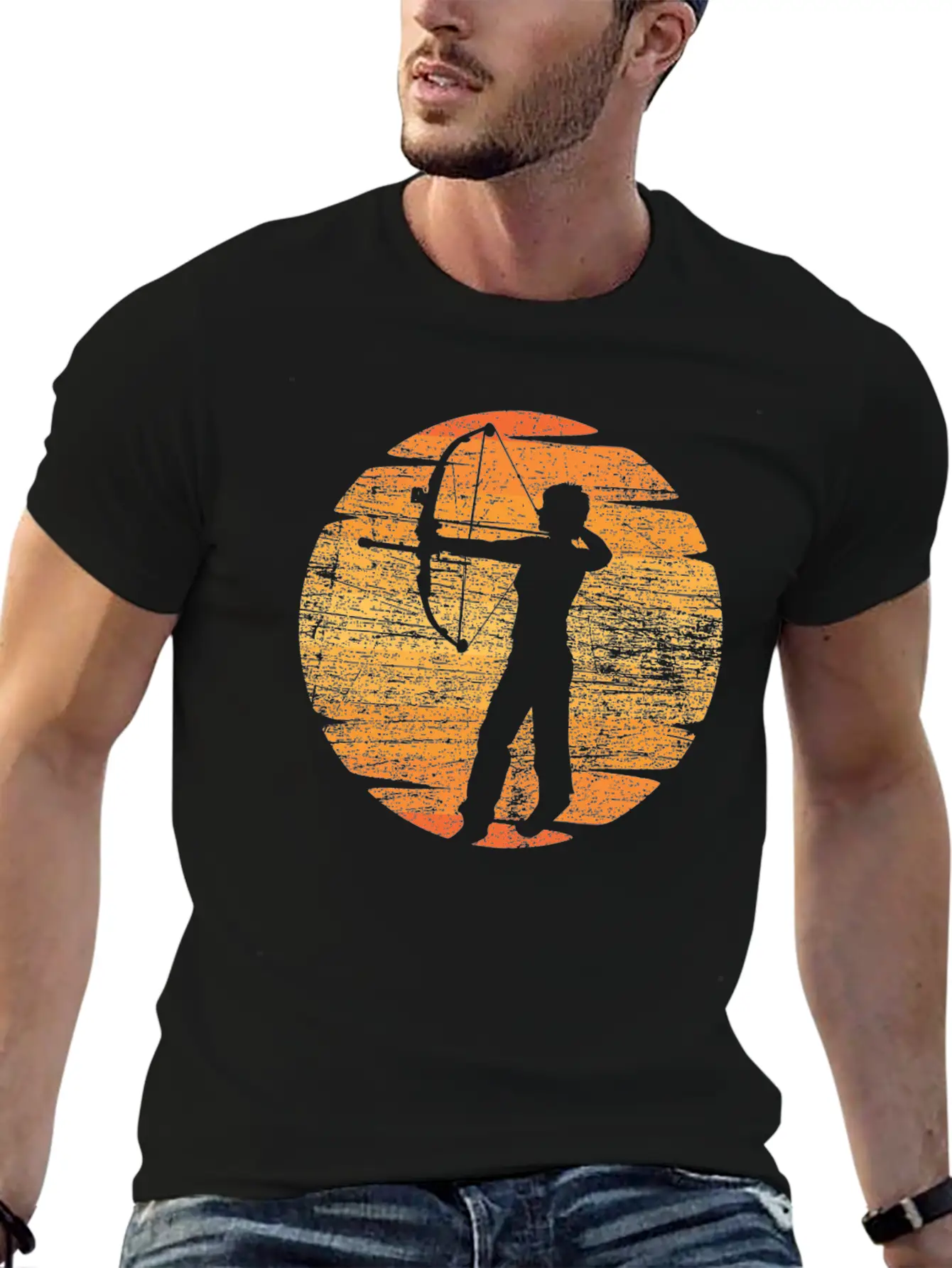 Archery Retro Unisex Short Sleeve Soft Cotton T-Shirt – Casual Everyday Wear