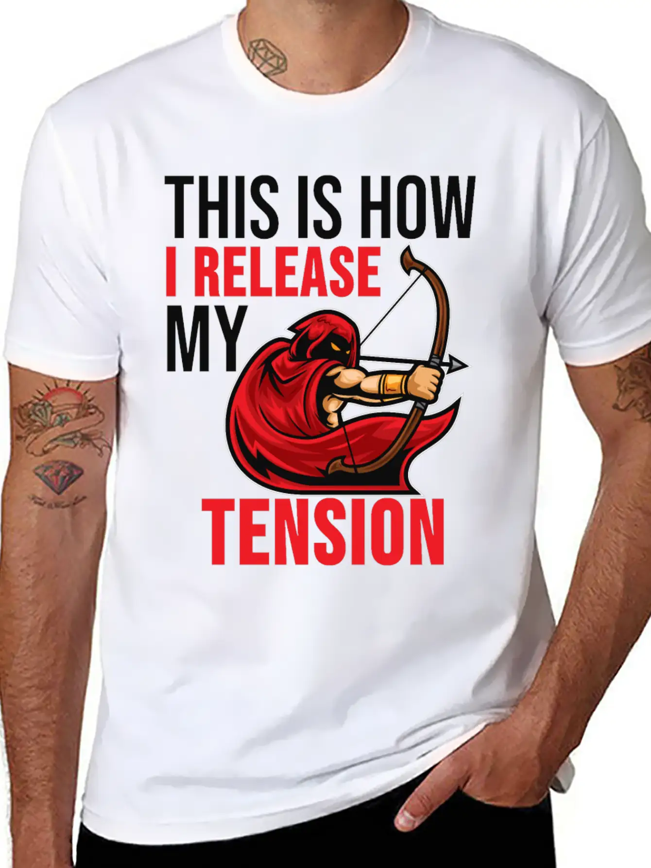 Archery Shirt Archer Bow And Arrow Gift Casual Graphic T-Shirt – Simple And Comfortable Daily Wear