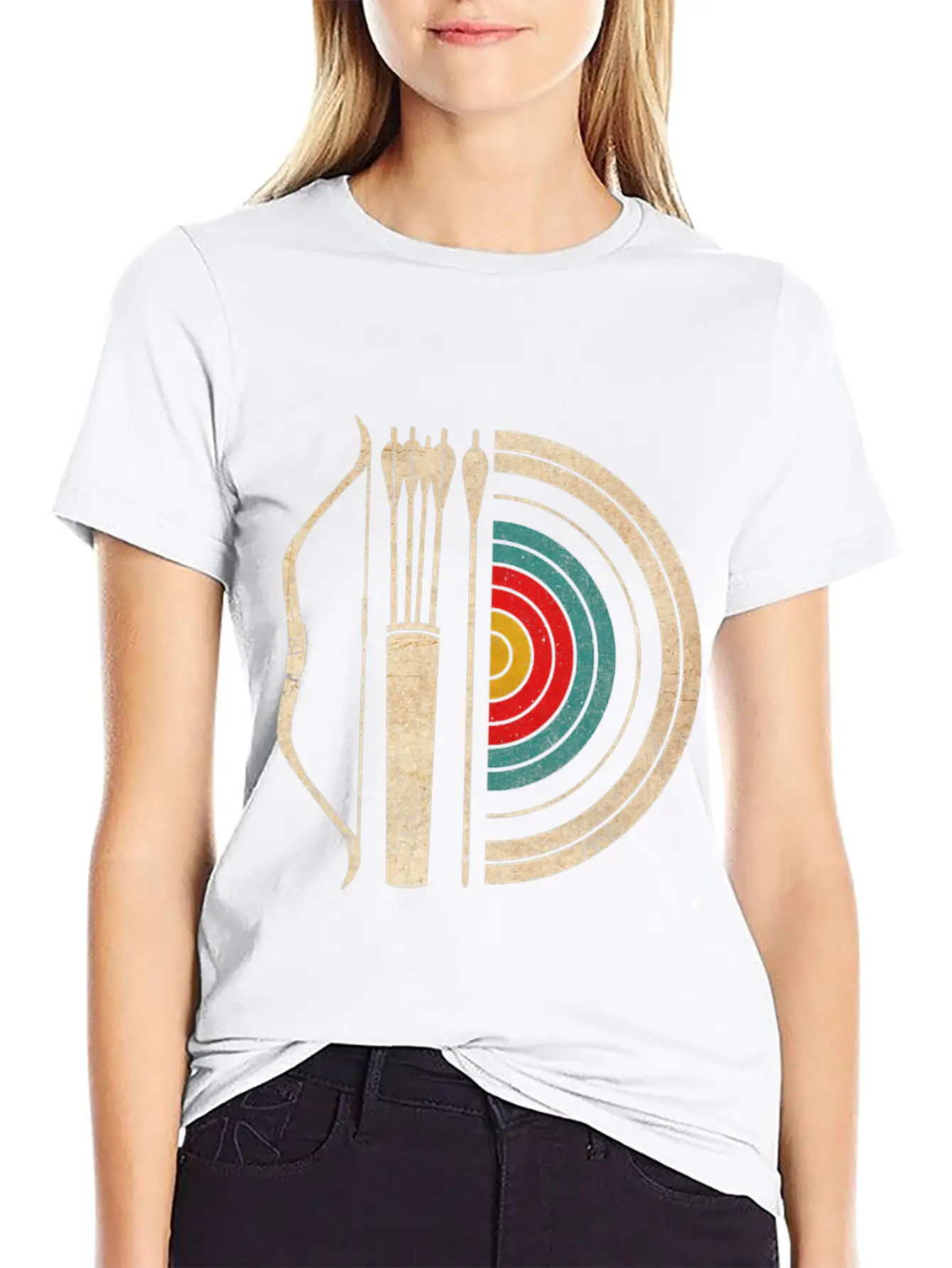 Archery Target Bow And Arrow Vintage Gifts Archer Essential Cotton Tee For Daily Outfits – Unisex Style