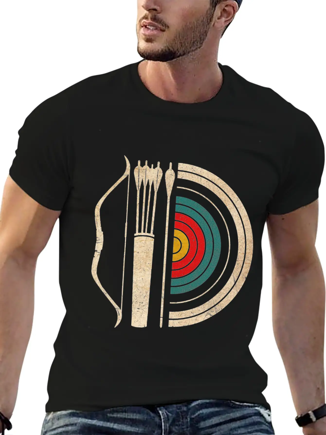Archery Target Bow And Arrow Vintage Gifts Archer Essential Cotton Tee For Daily Outfits – Unisex Style