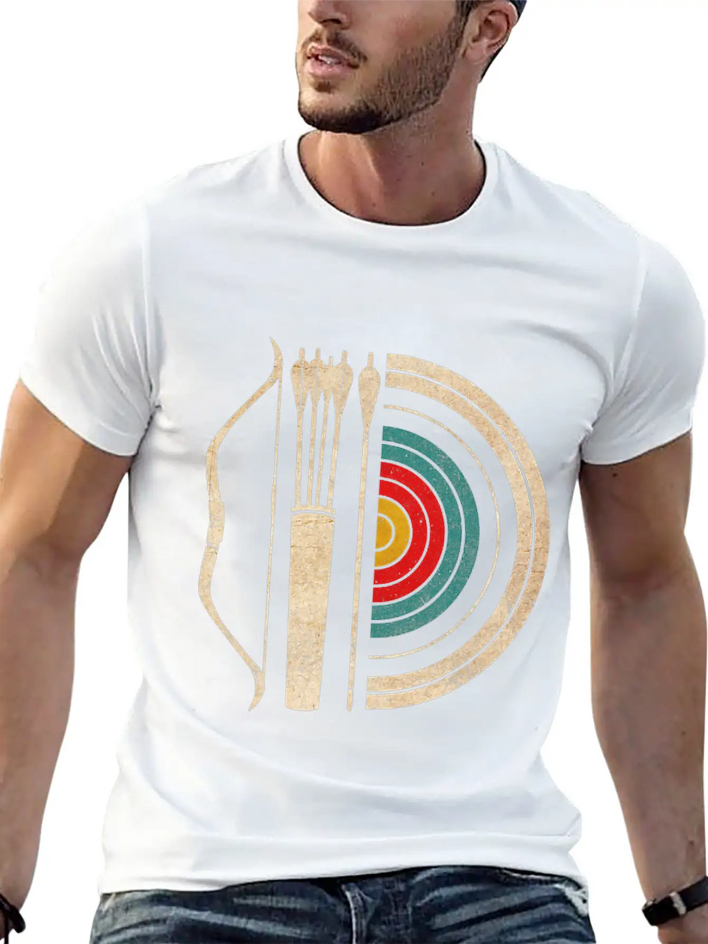 Archery Target Bow And Arrow Vintage Gifts Archer Essential Cotton Tee For Daily Outfits – Unisex Style