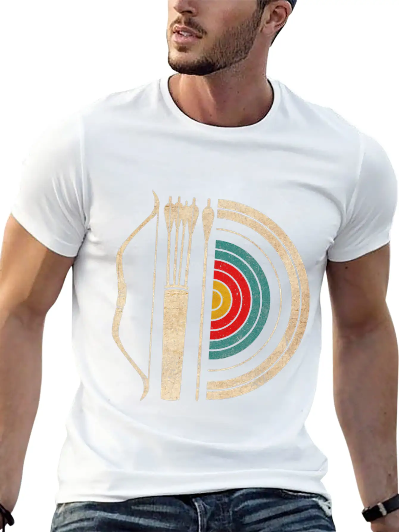 Archery Target Bow And Arrow Vintage Gifts Archer Essential Cotton Tee For Daily Outfits – Unisex Style