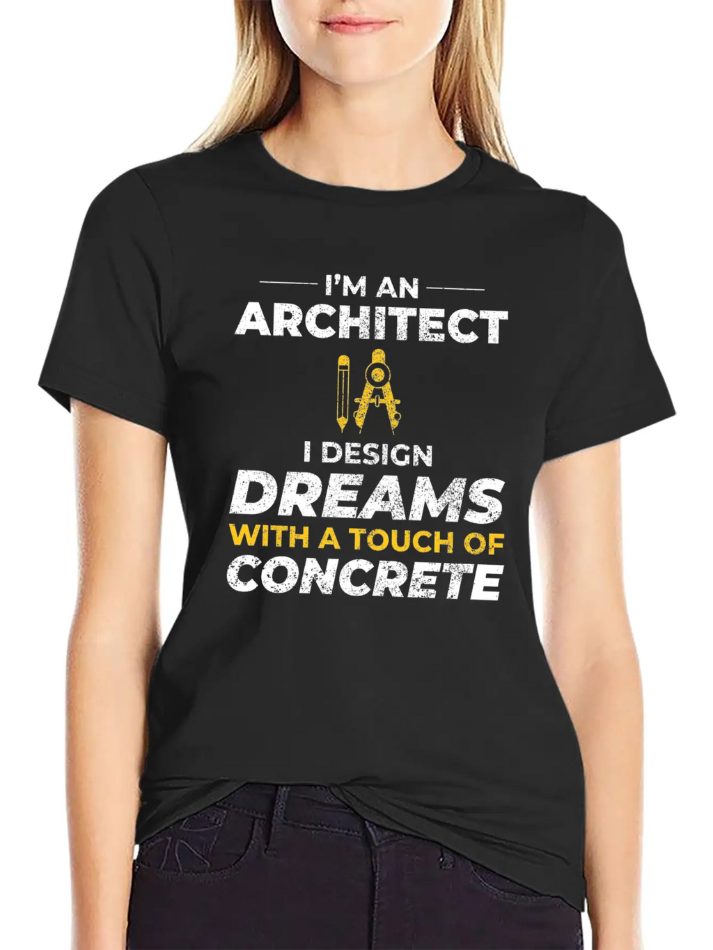 Architect Dreams Concrete Design Construction Casual Graphic T-Shirt – Simple And Comfortable Daily Wear
