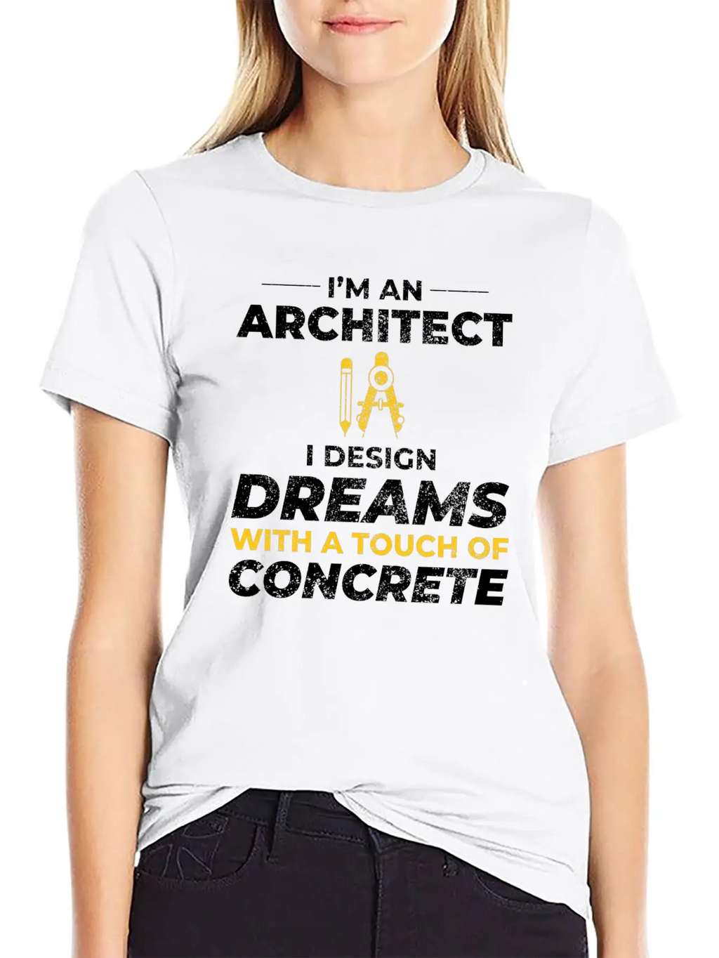 Architect Dreams Concrete Design Construction Casual Graphic T-Shirt – Simple And Comfortable Daily Wear