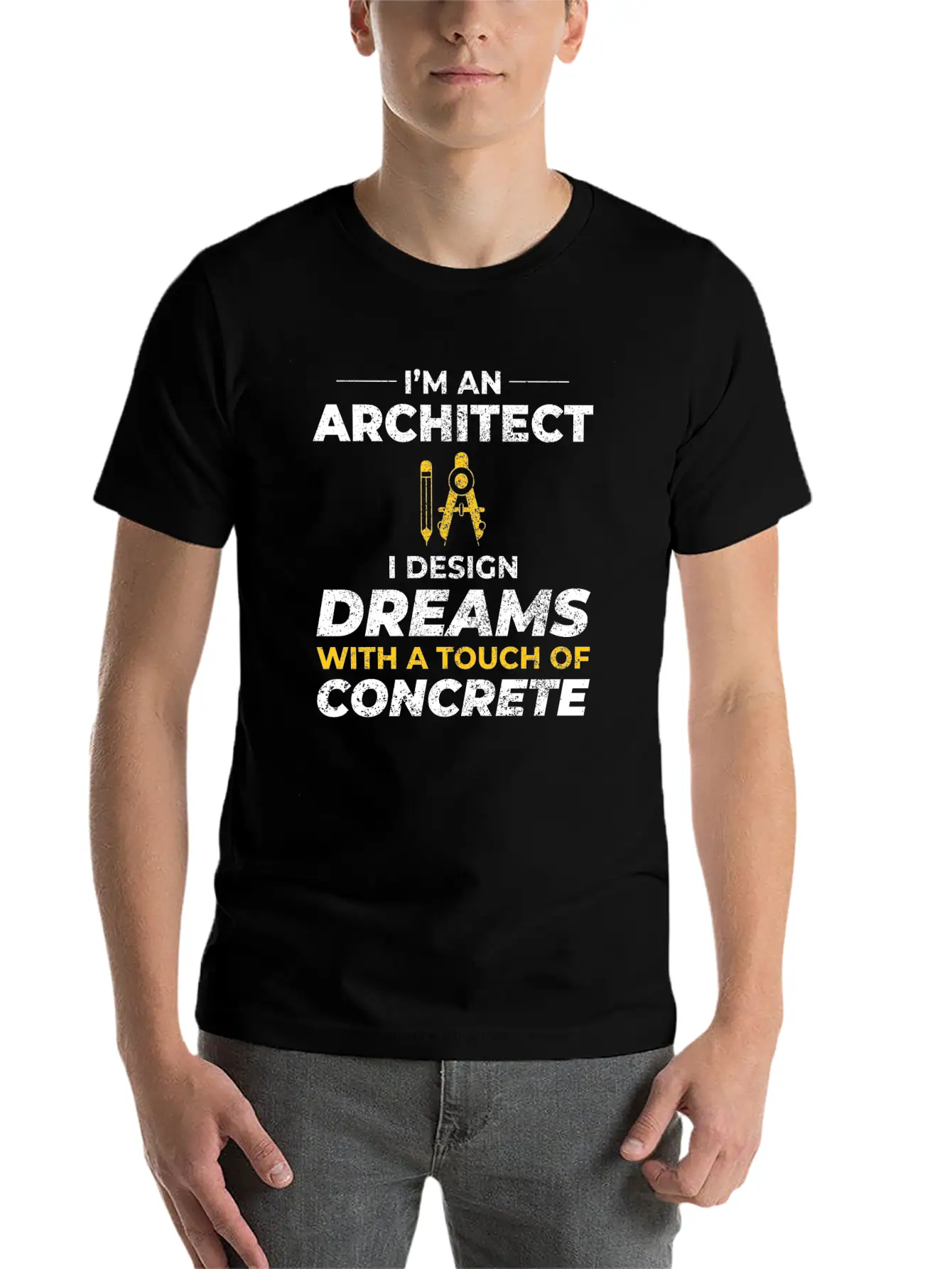 Architect Dreams Concrete Design Construction Casual Graphic T-Shirt – Simple And Comfortable Daily Wear