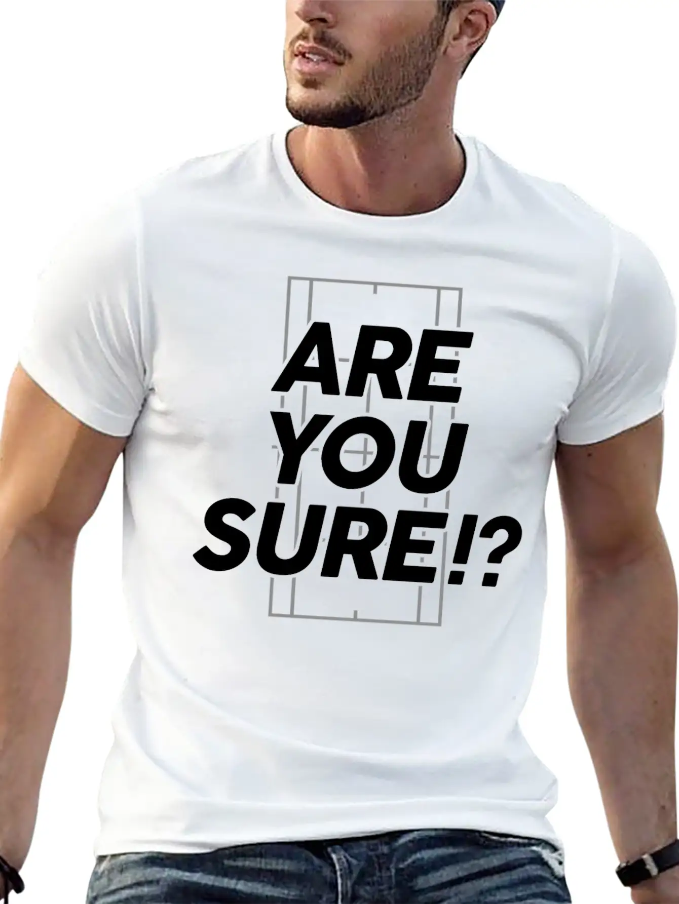 Are You Sure!? Tennis T Shirt Unisex Short Sleeve Soft Cotton T-Shirt – Casual Everyday Wear