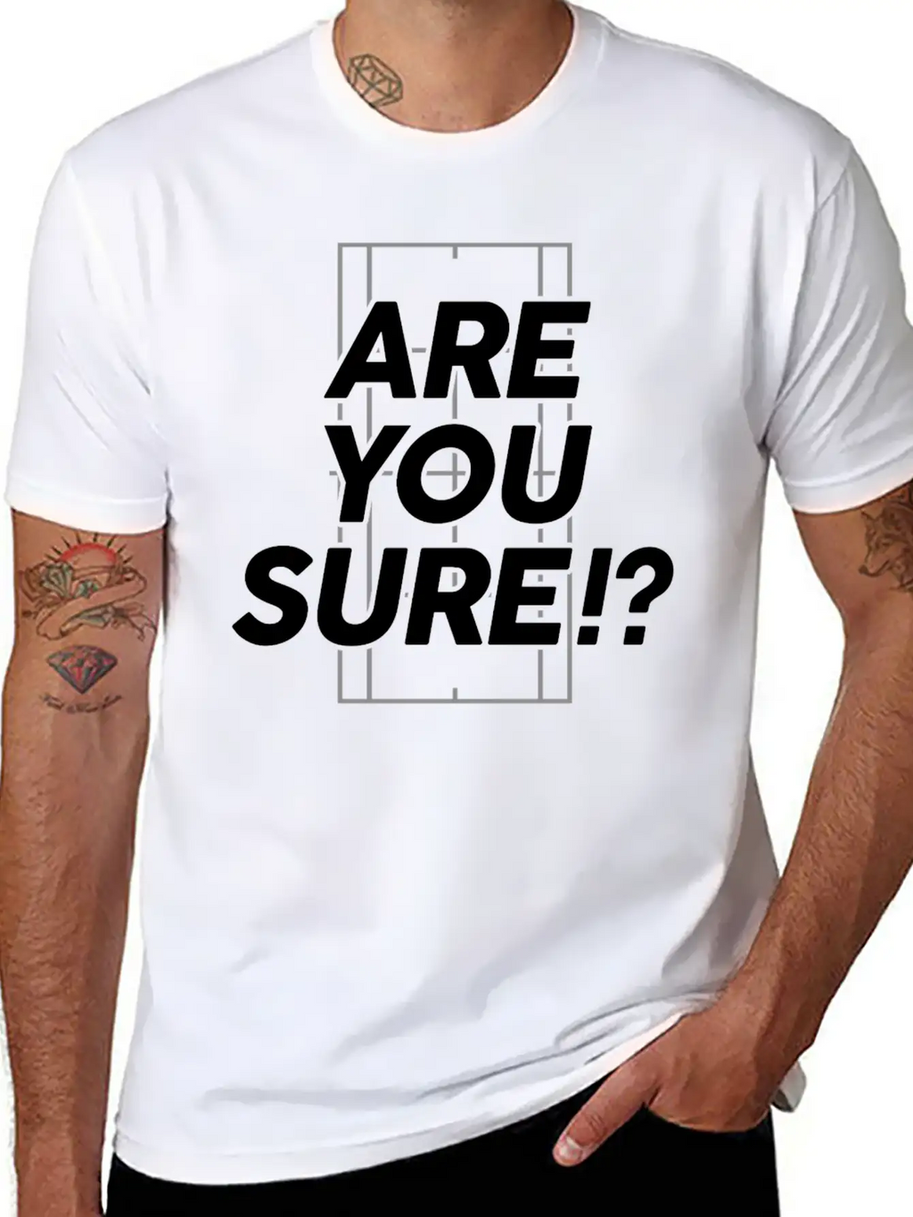 Are You Sure!? Tennis T Shirt Unisex Short Sleeve Soft Cotton T-Shirt – Casual Everyday Wear