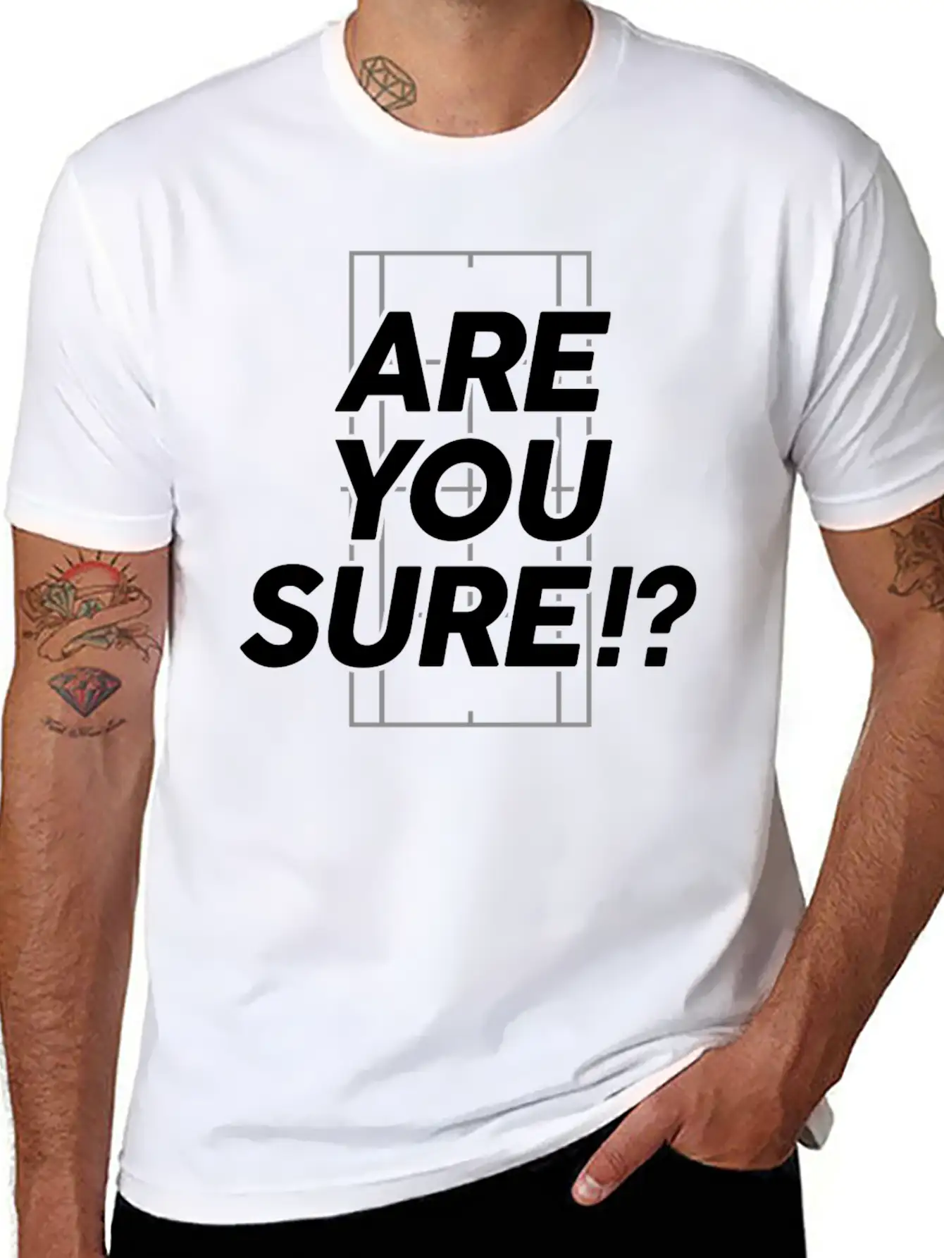 Are You Sure!? Tennis T Shirt Unisex Short Sleeve Soft Cotton T-Shirt – Casual Everyday Wear