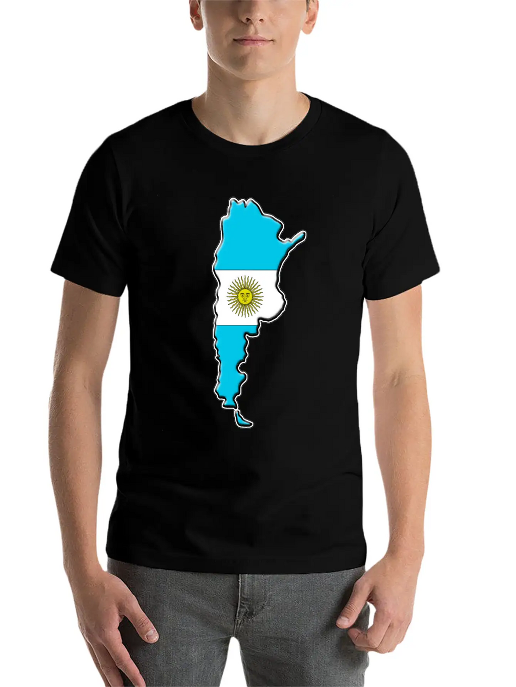 Argentina Flag Map Classic Fit Graphic Tee For Daily Comfort – Unisex Cotton Shirt