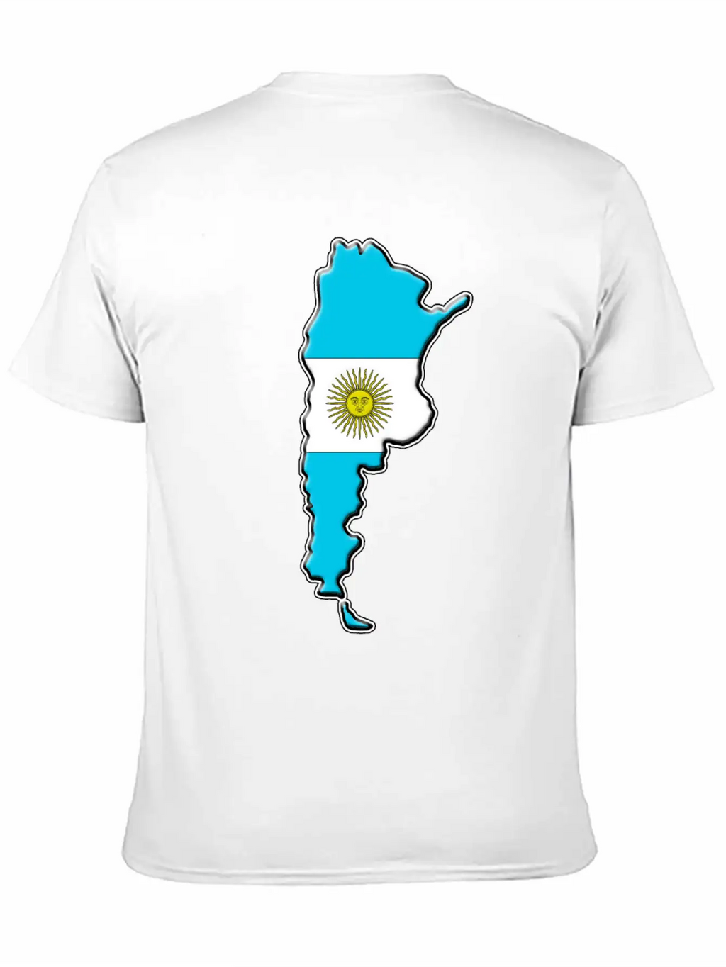 Argentina Flag Map Classic Fit Graphic Tee For Daily Comfort – Unisex Cotton Shirt