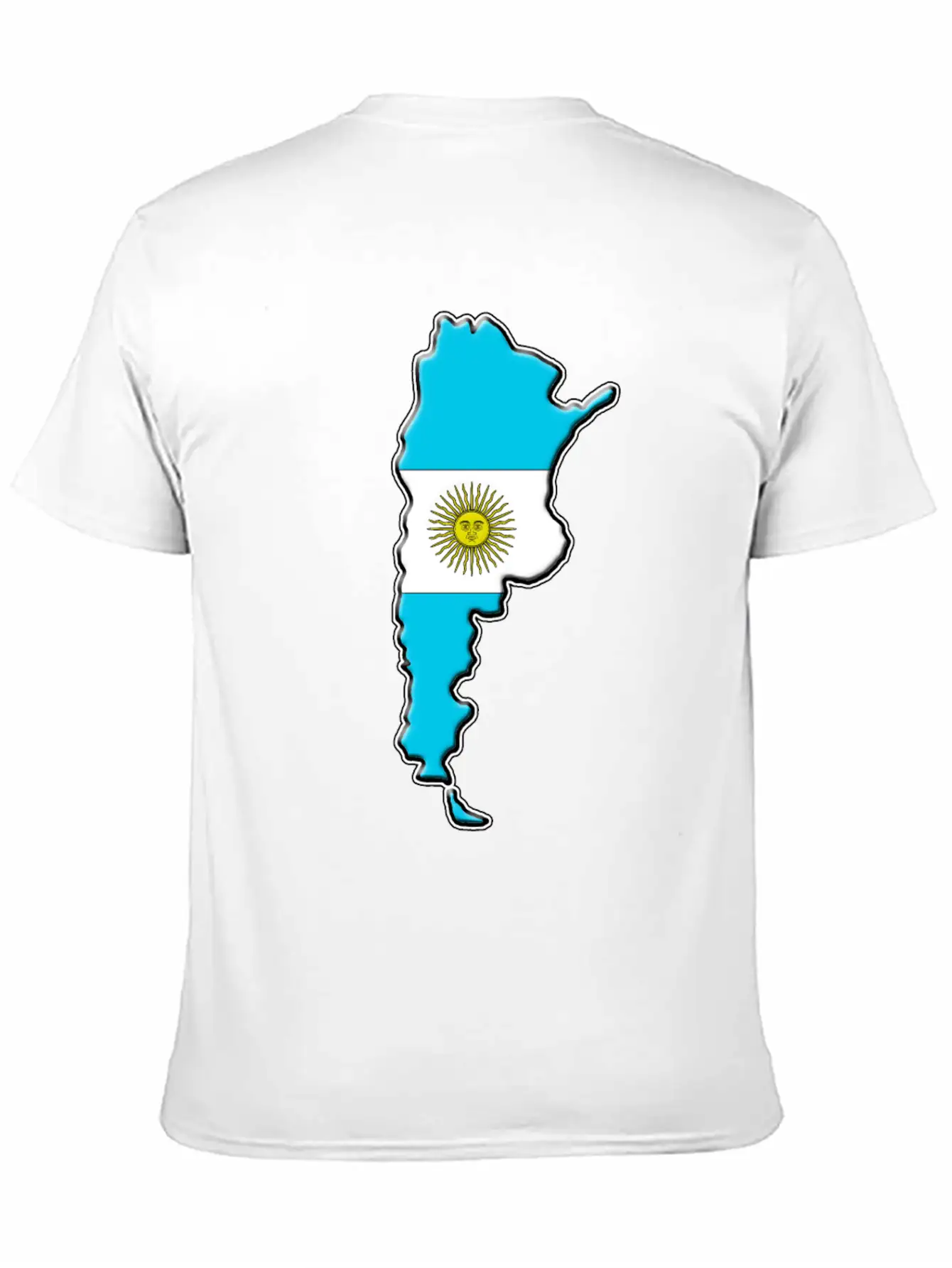 Argentina Flag Map Classic Fit Graphic Tee For Daily Comfort – Unisex Cotton Shirt
