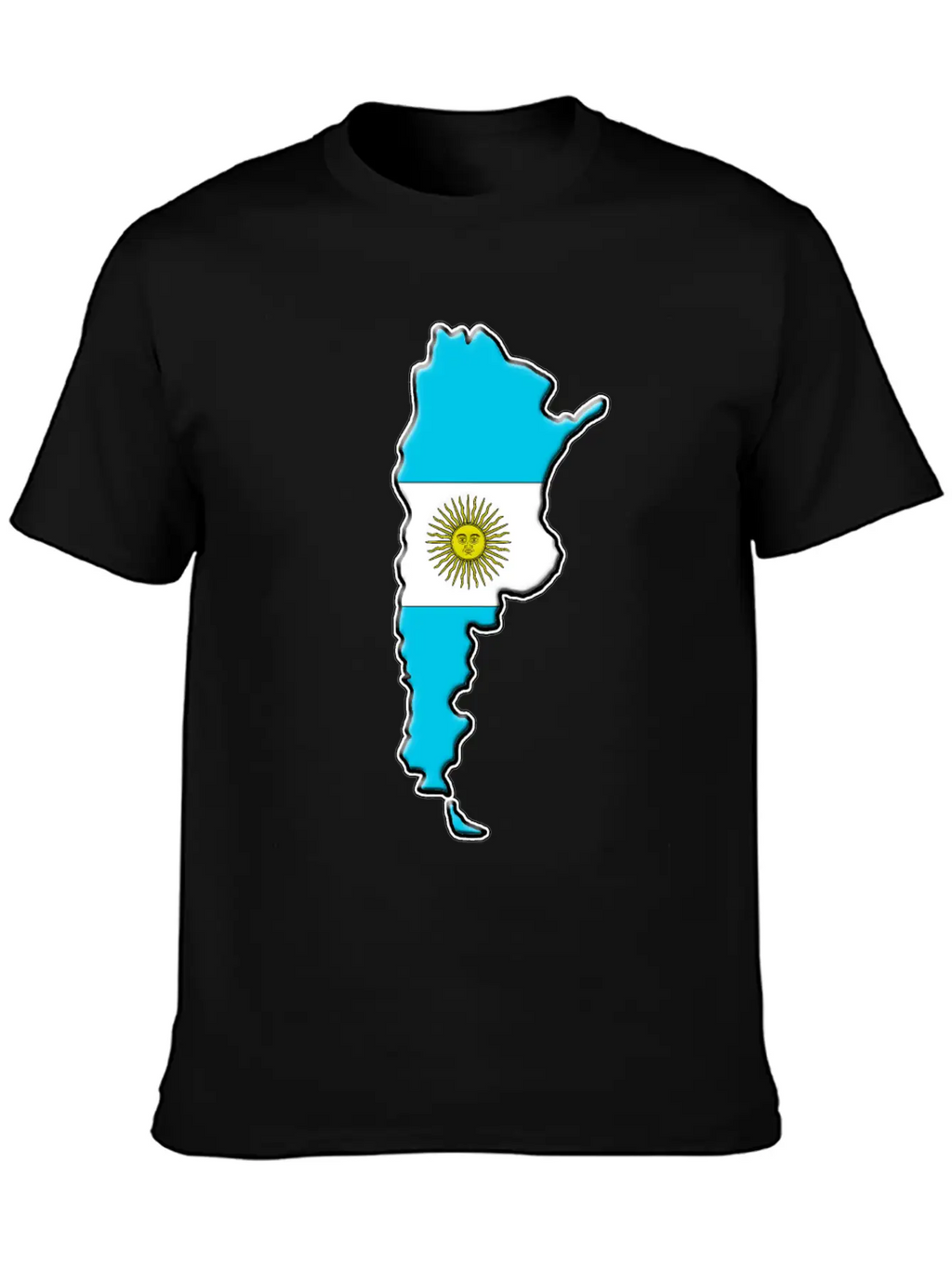 Argentina Flag Map Classic Fit Graphic Tee For Daily Comfort – Unisex Cotton Shirt