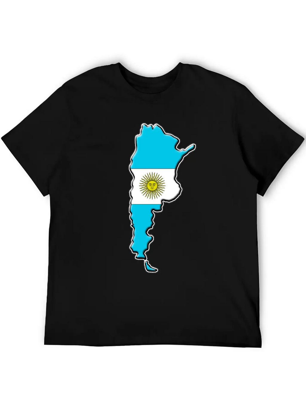 Argentina Flag Map Classic Fit Graphic Tee For Daily Comfort – Unisex Cotton Shirt