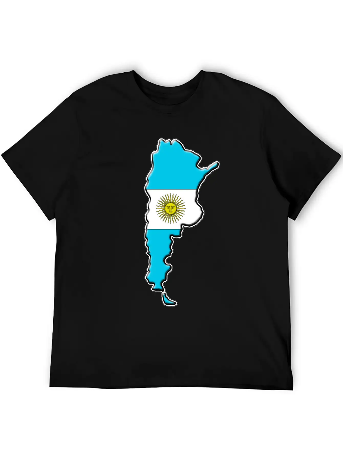 Argentina Flag Map Classic Fit Graphic Tee For Daily Comfort – Unisex Cotton Shirt
