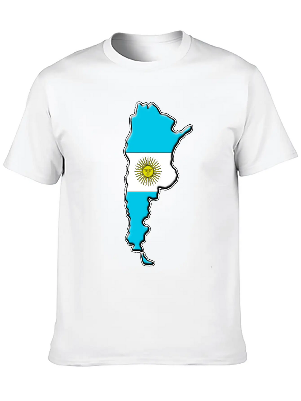 Argentina Flag Map Classic Fit Graphic Tee For Daily Comfort – Unisex Cotton Shirt