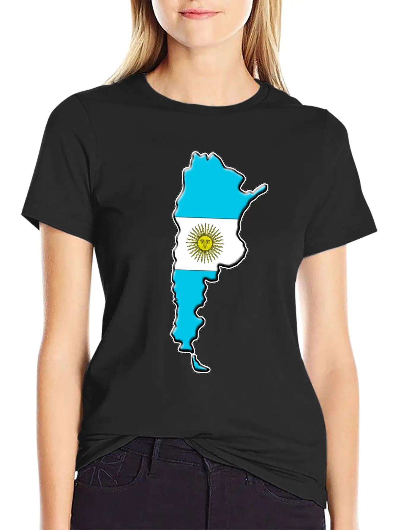 Argentina Flag Map Classic Fit Graphic Tee For Daily Comfort – Unisex Cotton Shirt