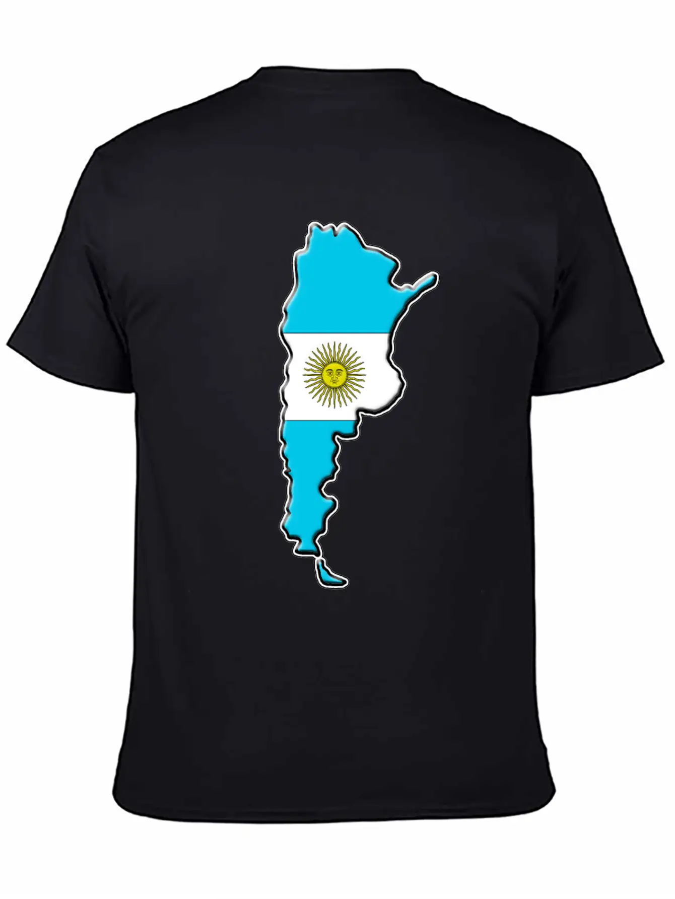 Argentina Flag Map Classic Fit Graphic Tee For Daily Comfort – Unisex Cotton Shirt