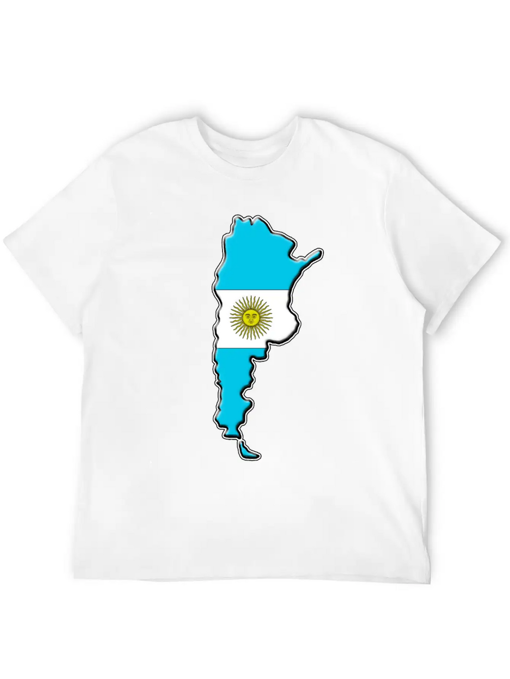 Argentina Flag Map Classic Fit Graphic Tee For Daily Comfort – Unisex Cotton Shirt