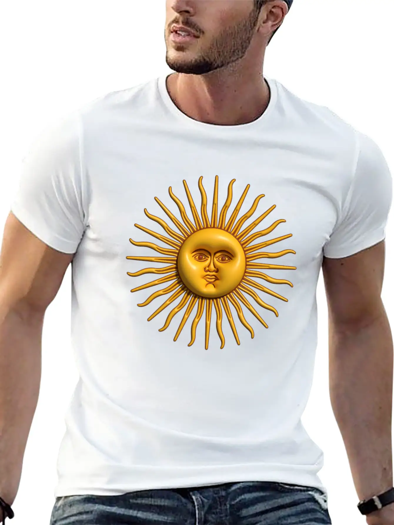 Argentina - Sol De Mayo - 3D Design Unisex Casual T-Shirt – Clean Design For Daily Comfort