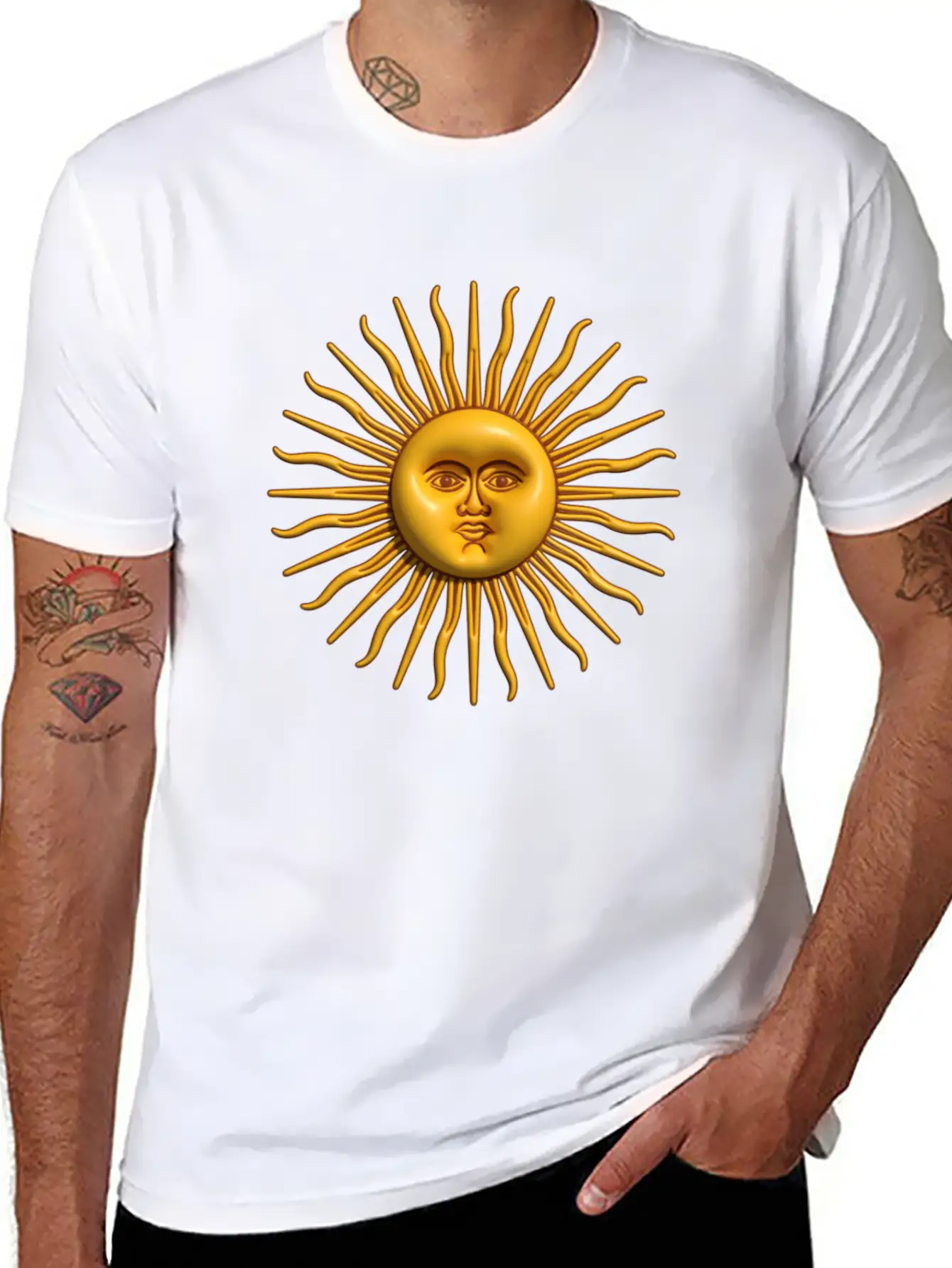 Argentina - Sol De Mayo - 3D Design Unisex Casual T-Shirt – Clean Design For Daily Comfort