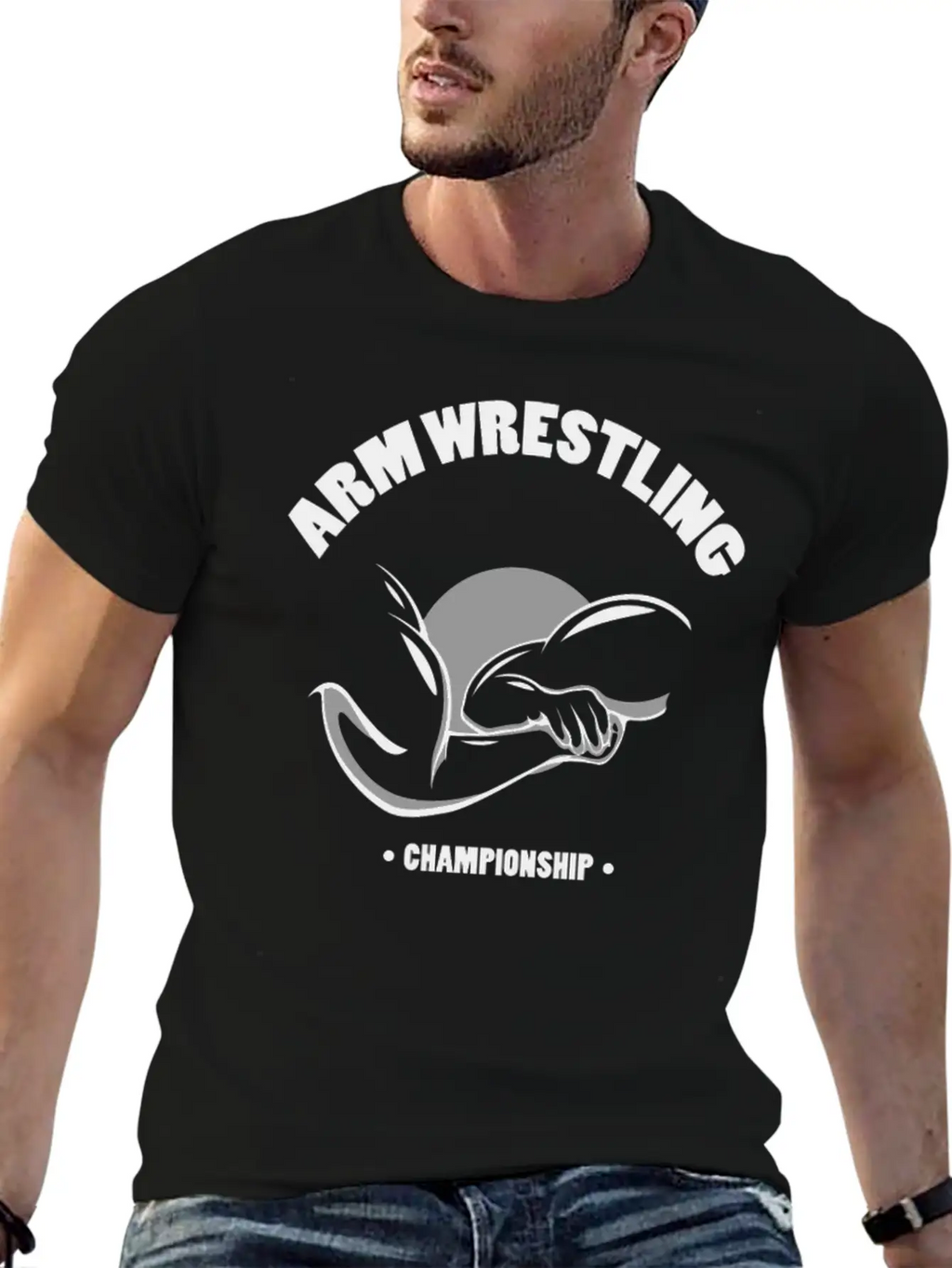 Arm Wrestling Championship Unisex Short Sleeve Soft Cotton T-Shirt – Casual Everyday Wear