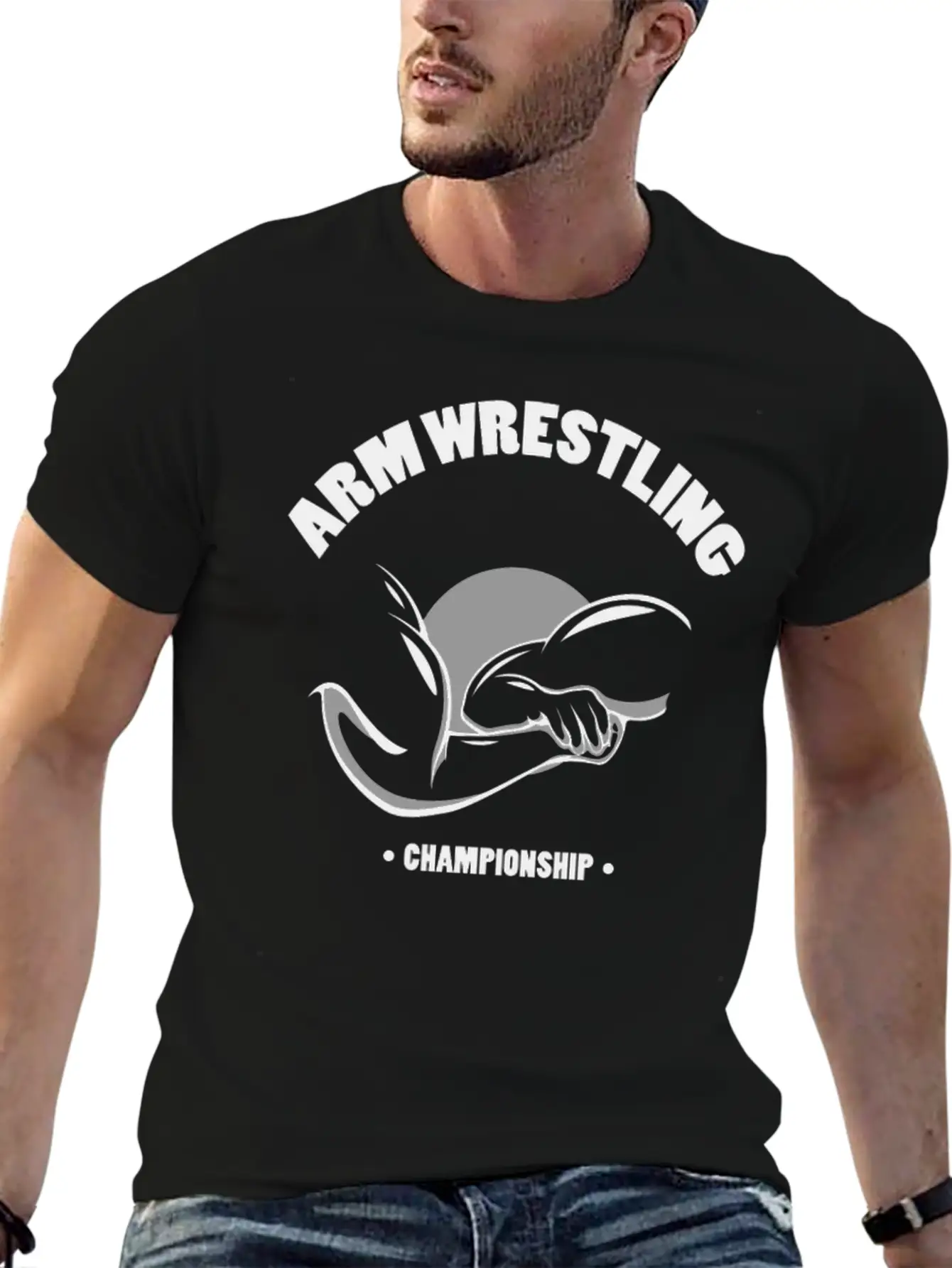 Arm Wrestling Championship Unisex Short Sleeve Soft Cotton T-Shirt – Casual Everyday Wear
