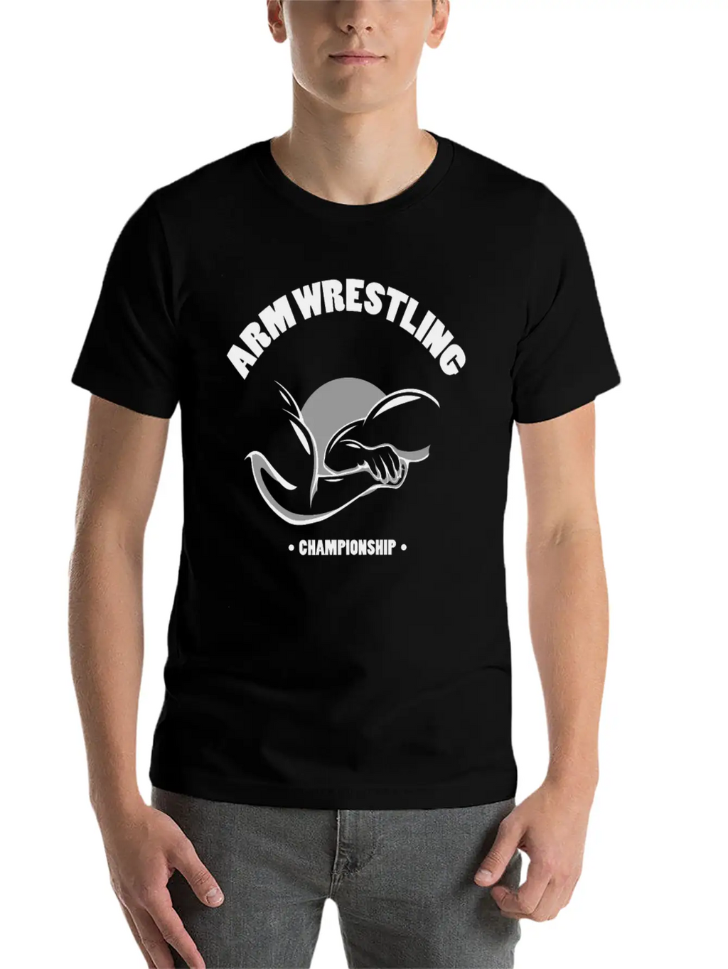 Arm Wrestling Championship Unisex Short Sleeve Soft Cotton T-Shirt – Casual Everyday Wear