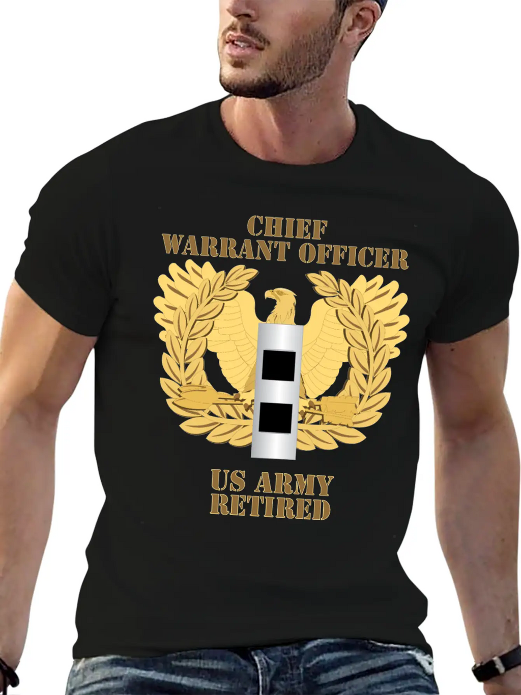 Army Emblem Warrant Officer CW2 Retired Unisex Casual T-Shirt – Clean Design For Daily Comfort