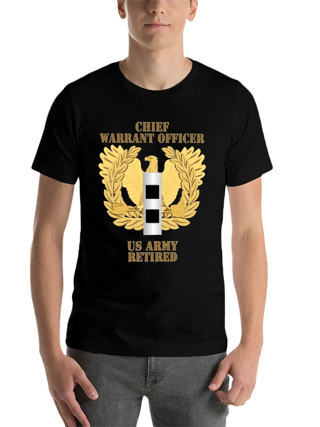 Army Emblem Warrant Officer CW2 Retired Unisex Casual T-Shirt – Clean Design For Daily Comfort