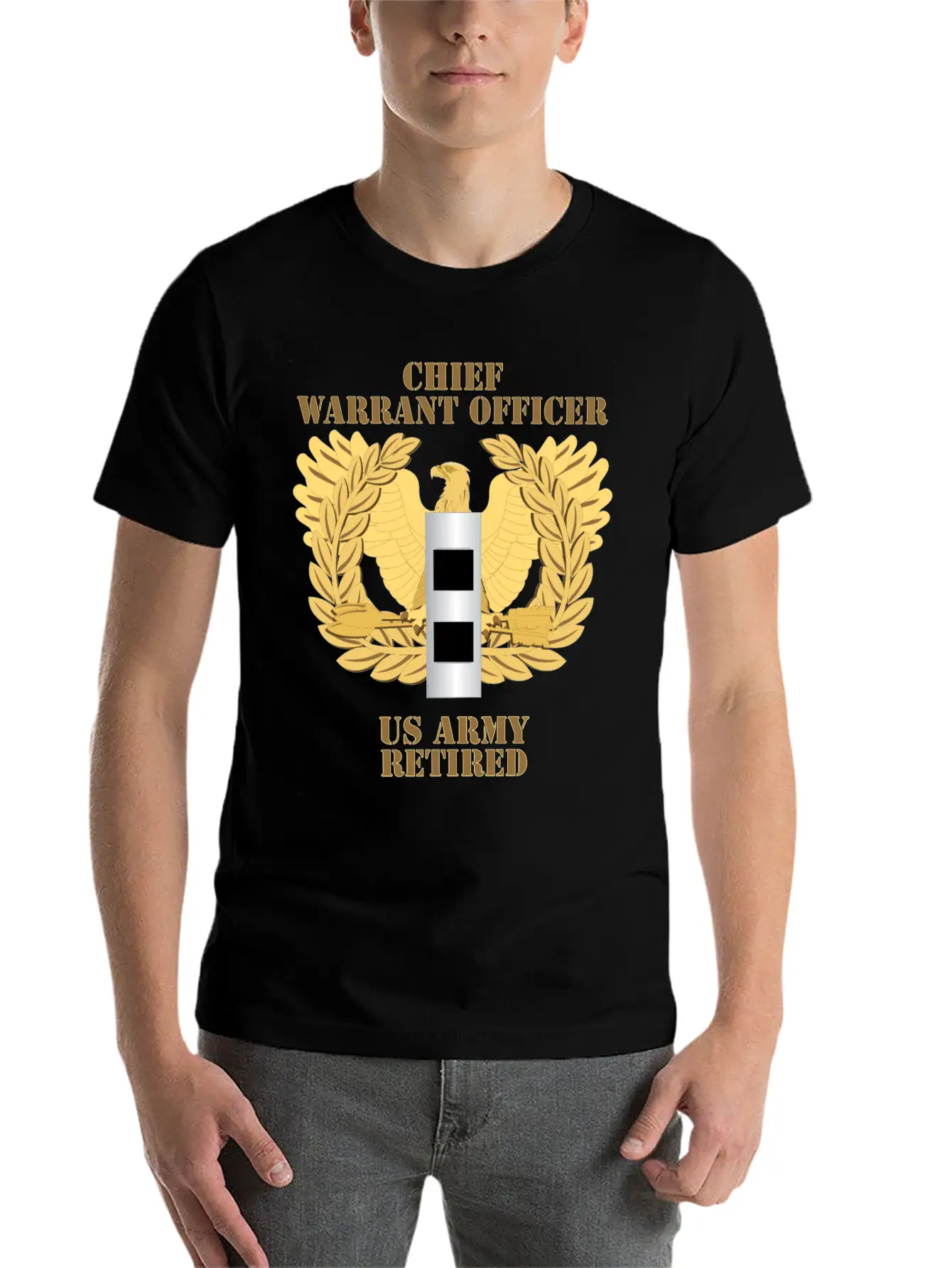 Army Emblem Warrant Officer CW2 Retired Unisex Casual T-Shirt – Clean Design For Daily Comfort
