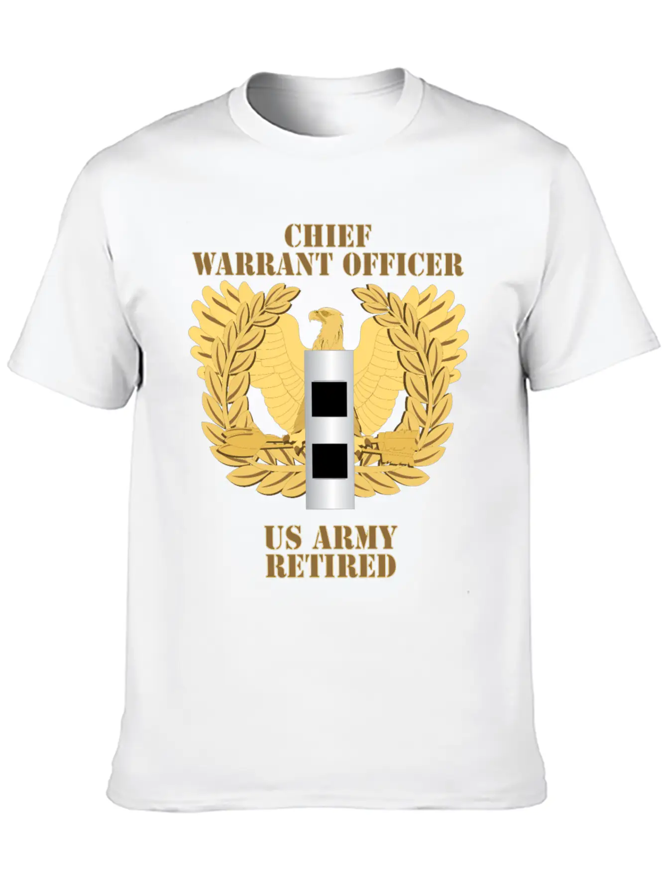 Army Emblem Warrant Officer CW2 Retired Unisex Casual T-Shirt – Clean Design For Daily Comfort