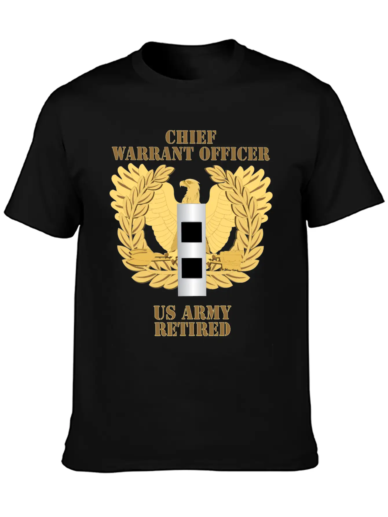 Army Emblem Warrant Officer CW2 Retired Unisex Casual T-Shirt – Clean Design For Daily Comfort