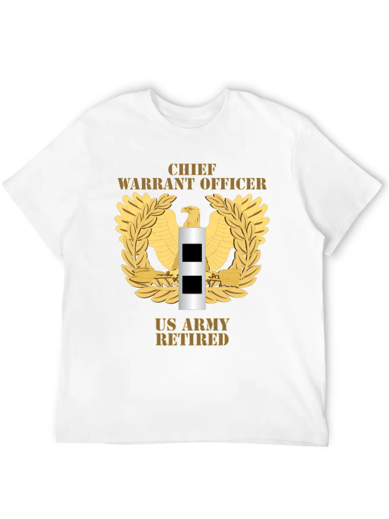 Army Emblem Warrant Officer CW2 Retired Unisex Casual T-Shirt – Clean Design For Daily Comfort