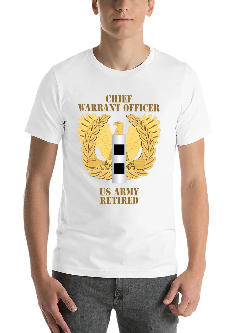 Army Emblem Warrant Officer CW2 Retired Unisex Casual T-Shirt – Clean Design For Daily Comfort