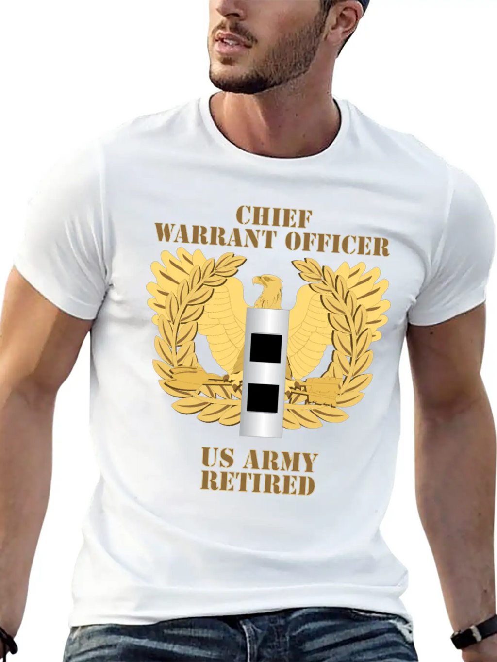 Army Emblem Warrant Officer CW2 Retired Unisex Casual T-Shirt – Clean Design For Daily Comfort