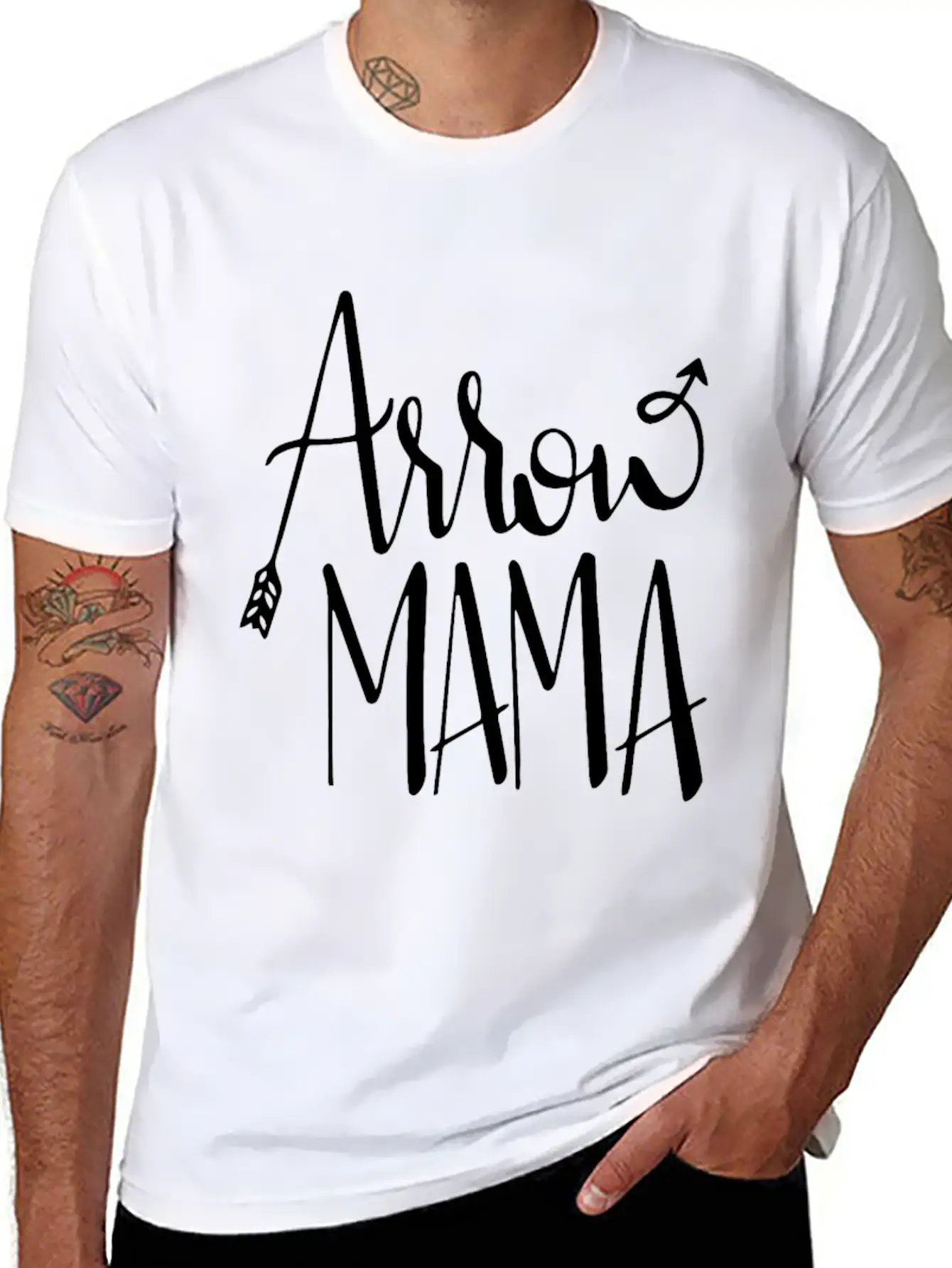Arrow Mama Unisex Short Sleeve Soft Cotton T-Shirt – Casual Everyday Wear