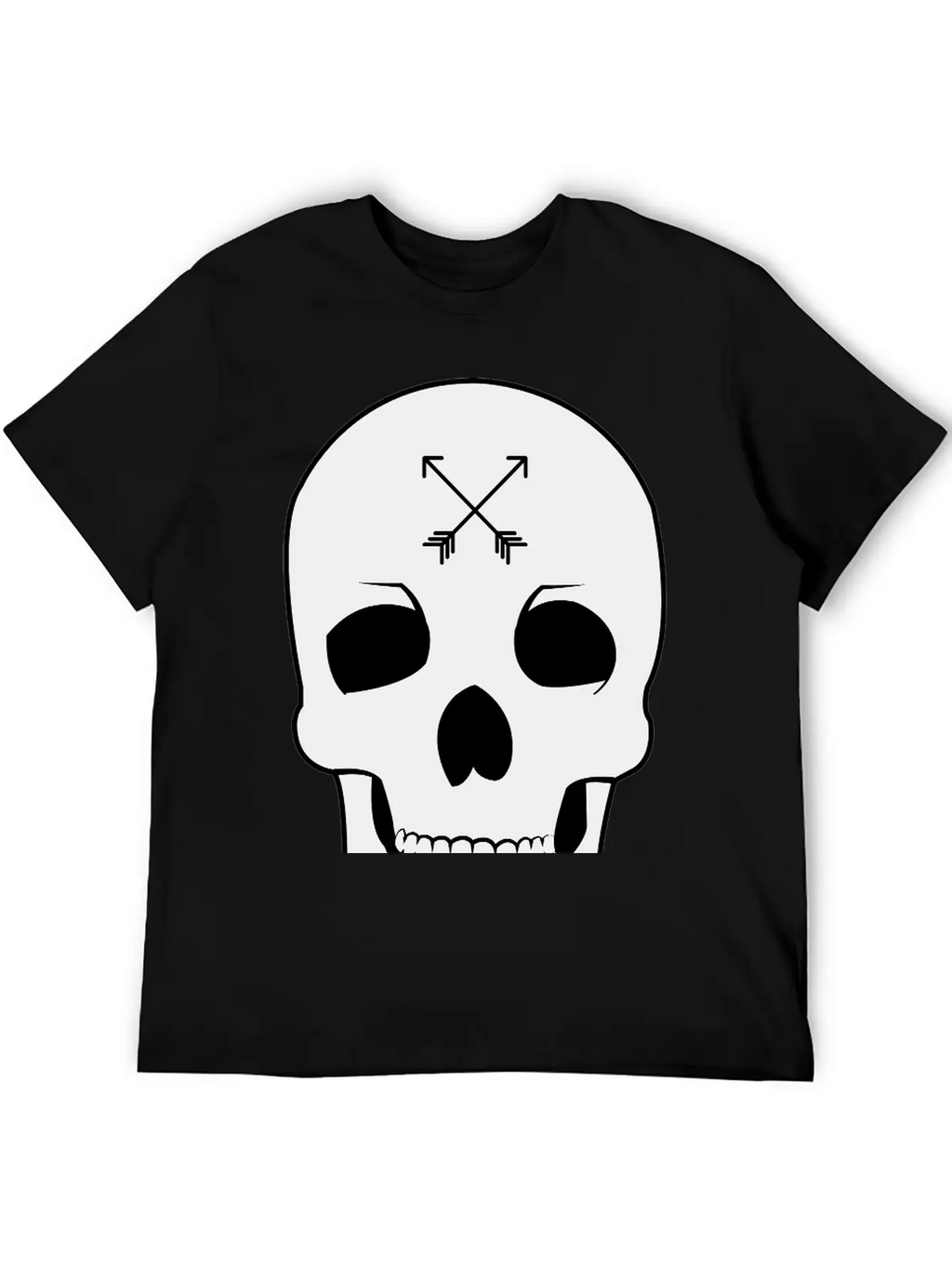 Arrow Skull Unisex Casual T-Shirt – Clean Design For Daily Comfort