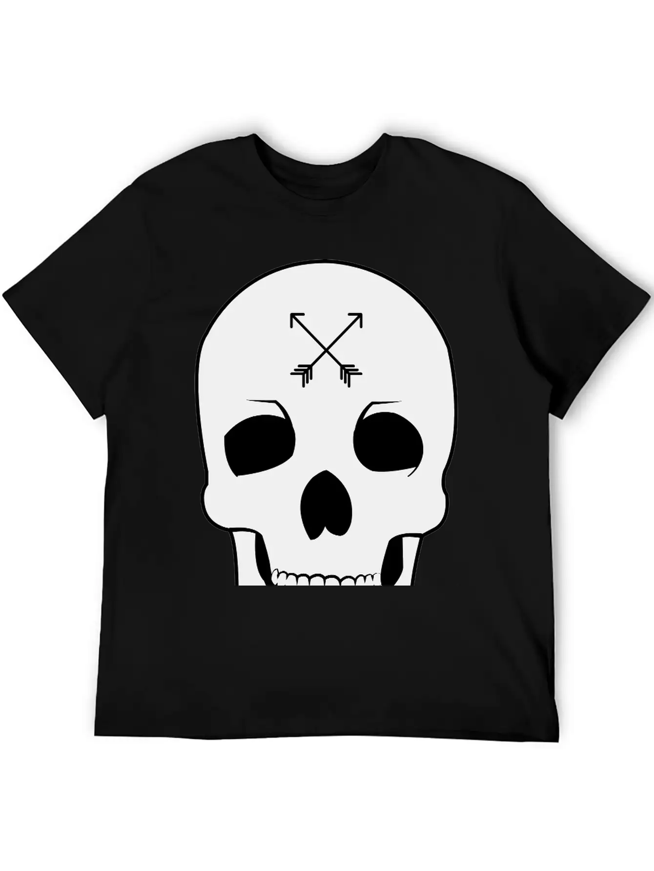 Arrow Skull Unisex Casual T-Shirt – Clean Design For Daily Comfort