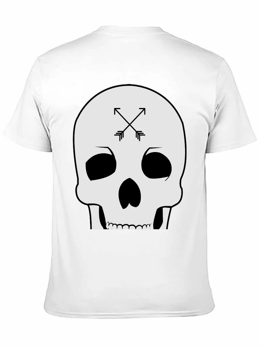 Arrow Skull Unisex Casual T-Shirt – Clean Design For Daily Comfort