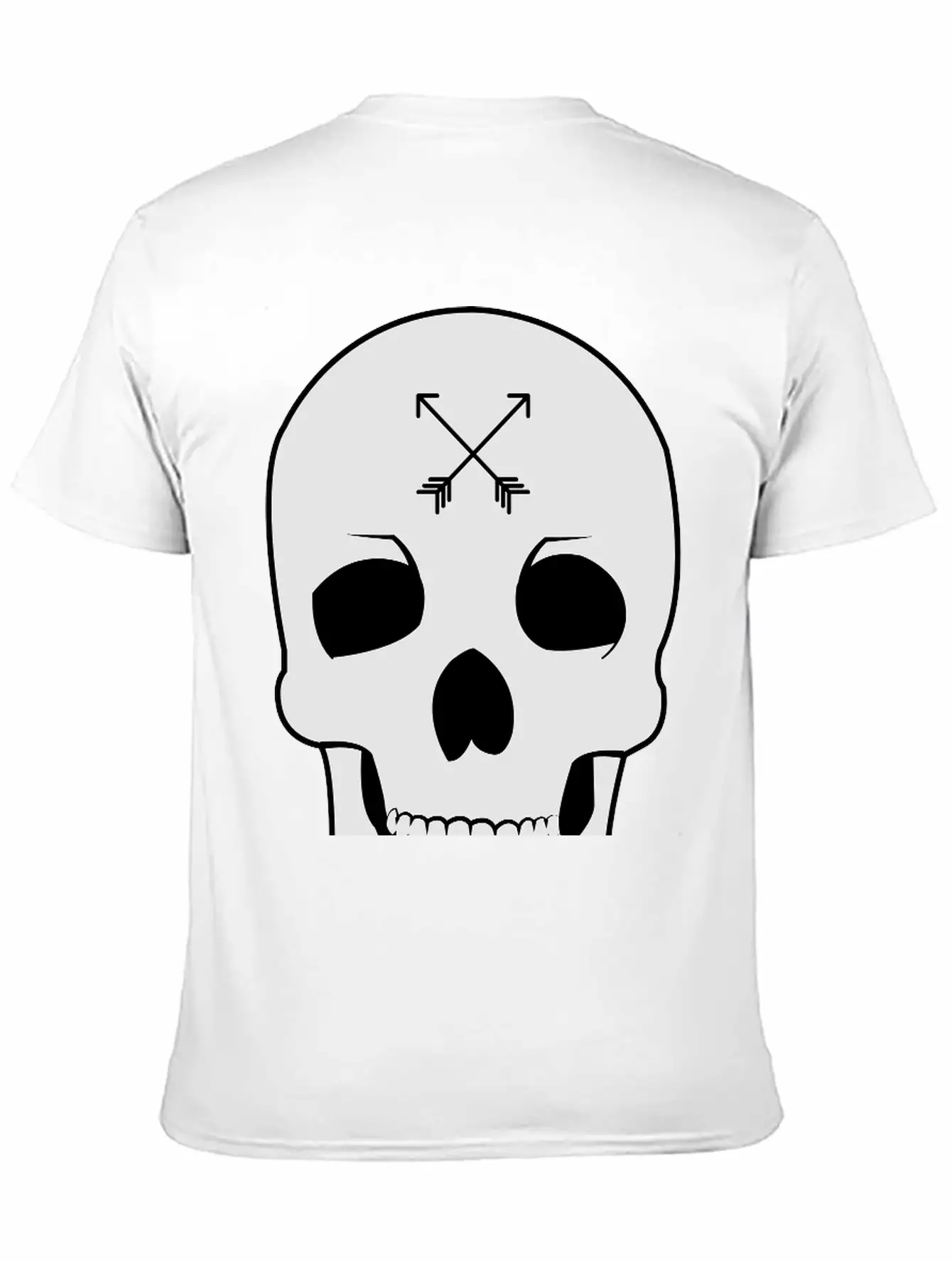 Arrow Skull Unisex Casual T-Shirt – Clean Design For Daily Comfort