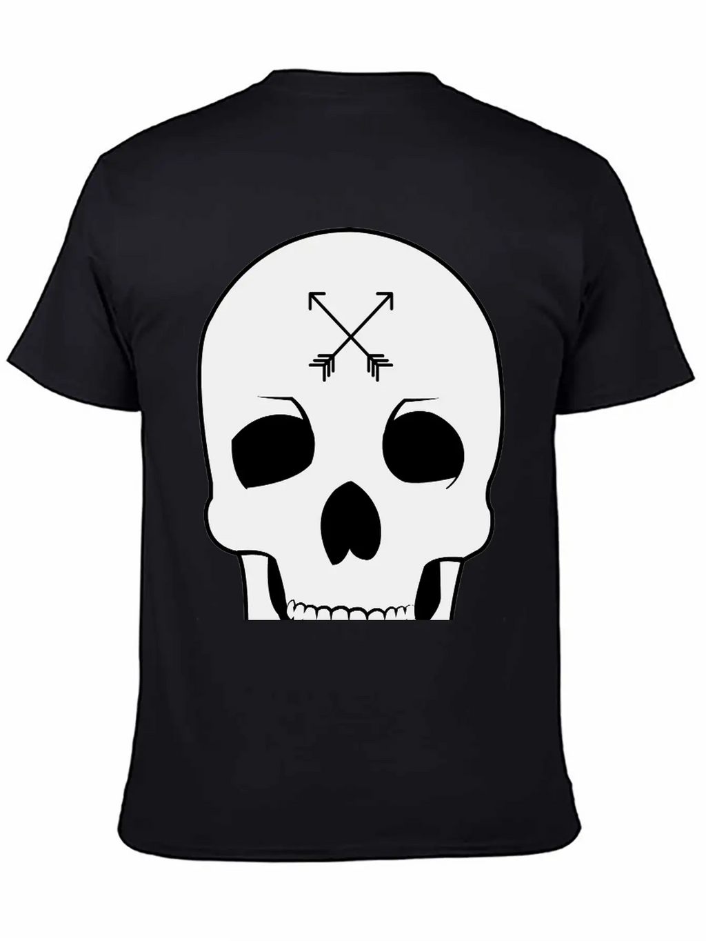 Arrow Skull Unisex Casual T-Shirt – Clean Design For Daily Comfort