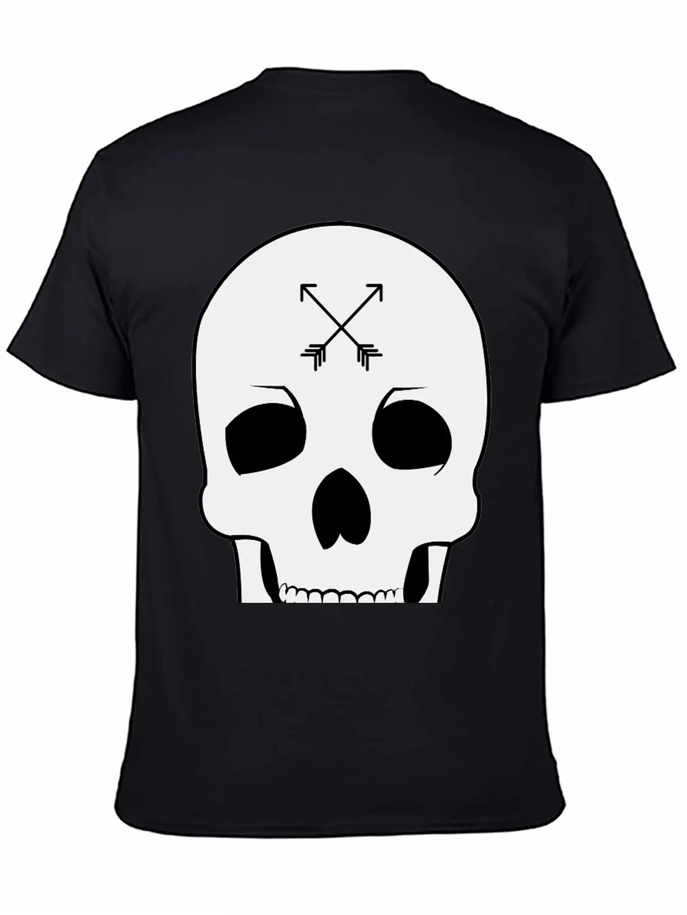 Arrow Skull Unisex Casual T-Shirt – Clean Design For Daily Comfort