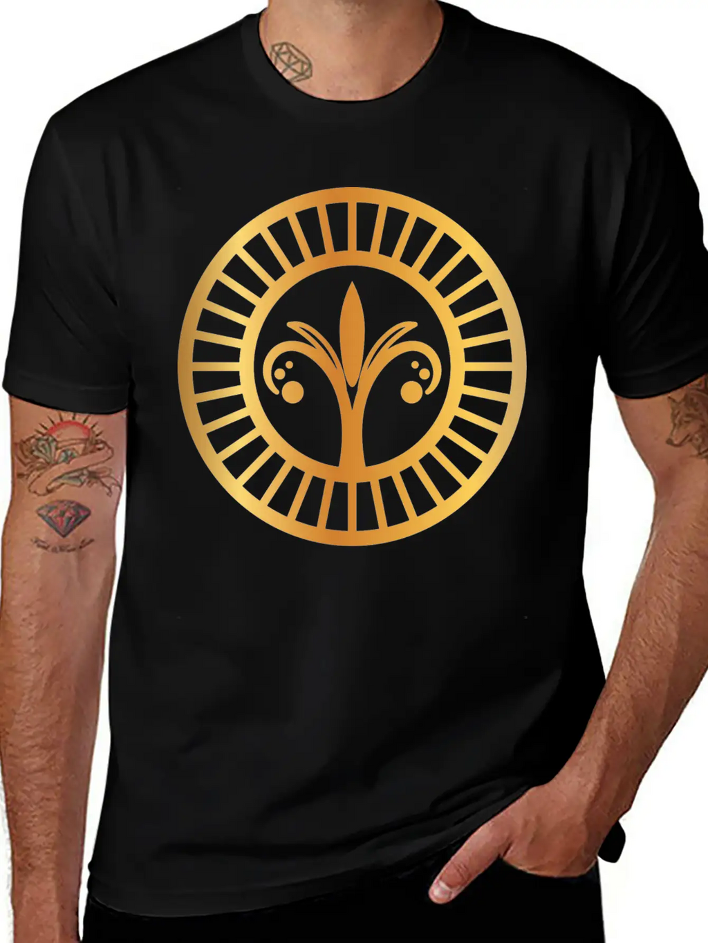 Art Deco Gold 4 Unisex Casual T-Shirt – Clean Design For Daily Comfort