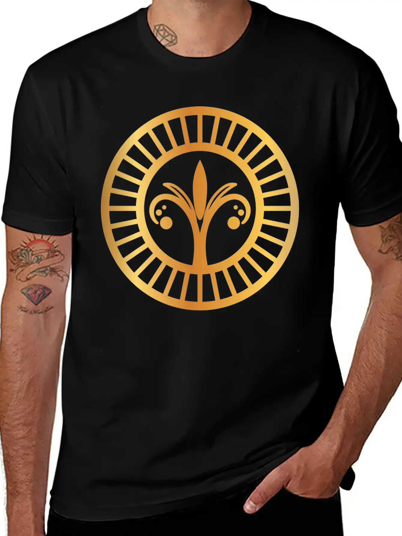 Art Deco Gold 4 Unisex Casual T-Shirt – Clean Design For Daily Comfort