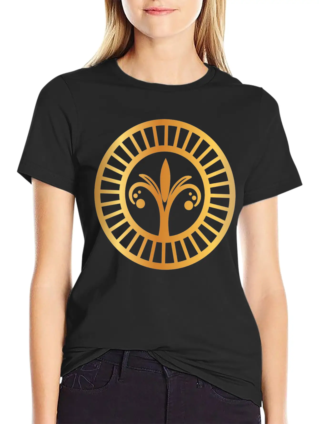 Art Deco Gold 4 Unisex Casual T-Shirt – Clean Design For Daily Comfort