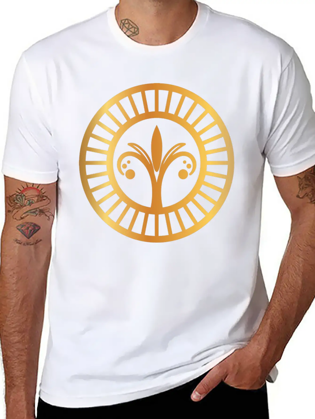 Art Deco Gold 4 Unisex Casual T-Shirt – Clean Design For Daily Comfort