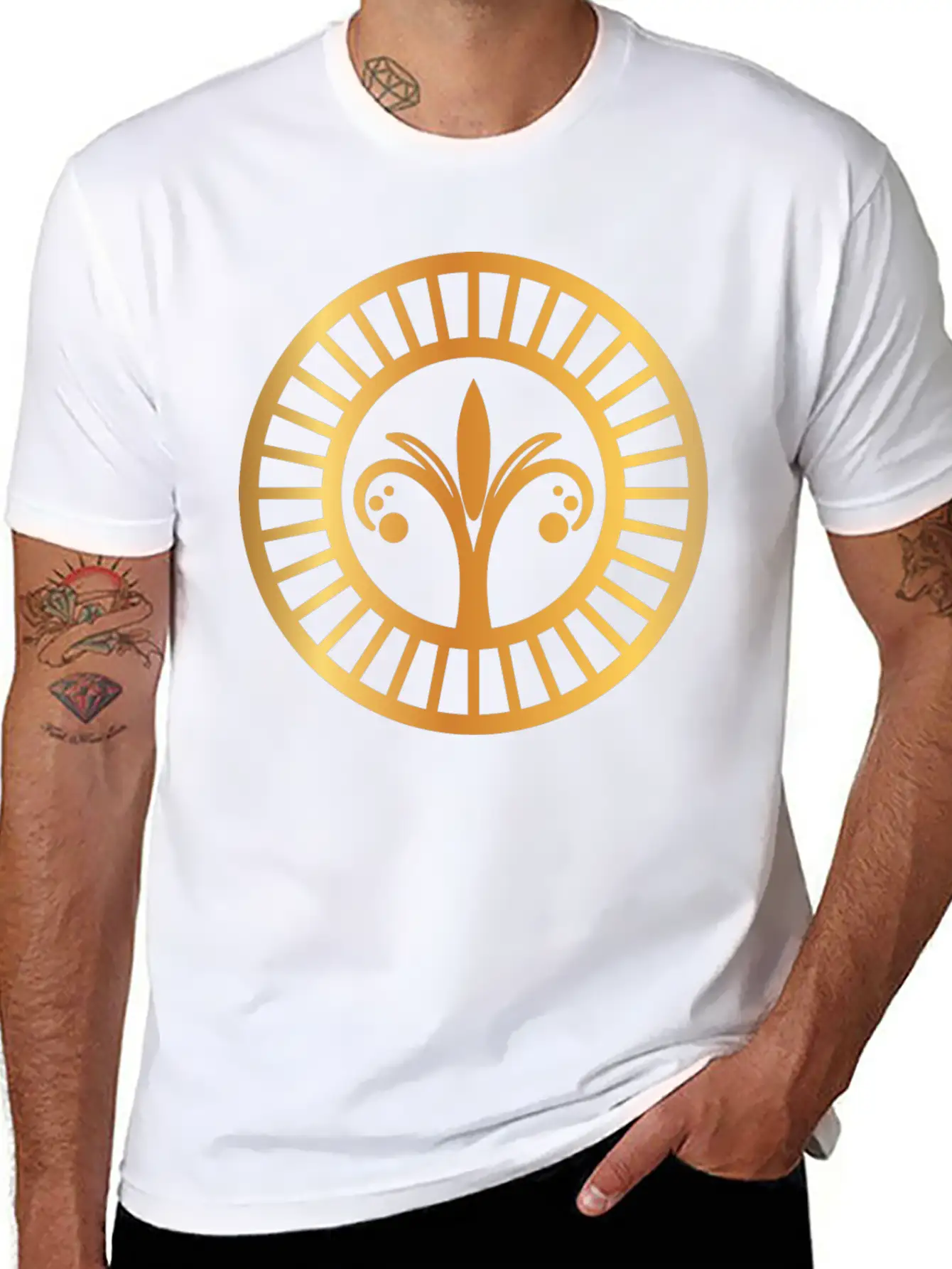 Art Deco Gold 4 Unisex Casual T-Shirt – Clean Design For Daily Comfort