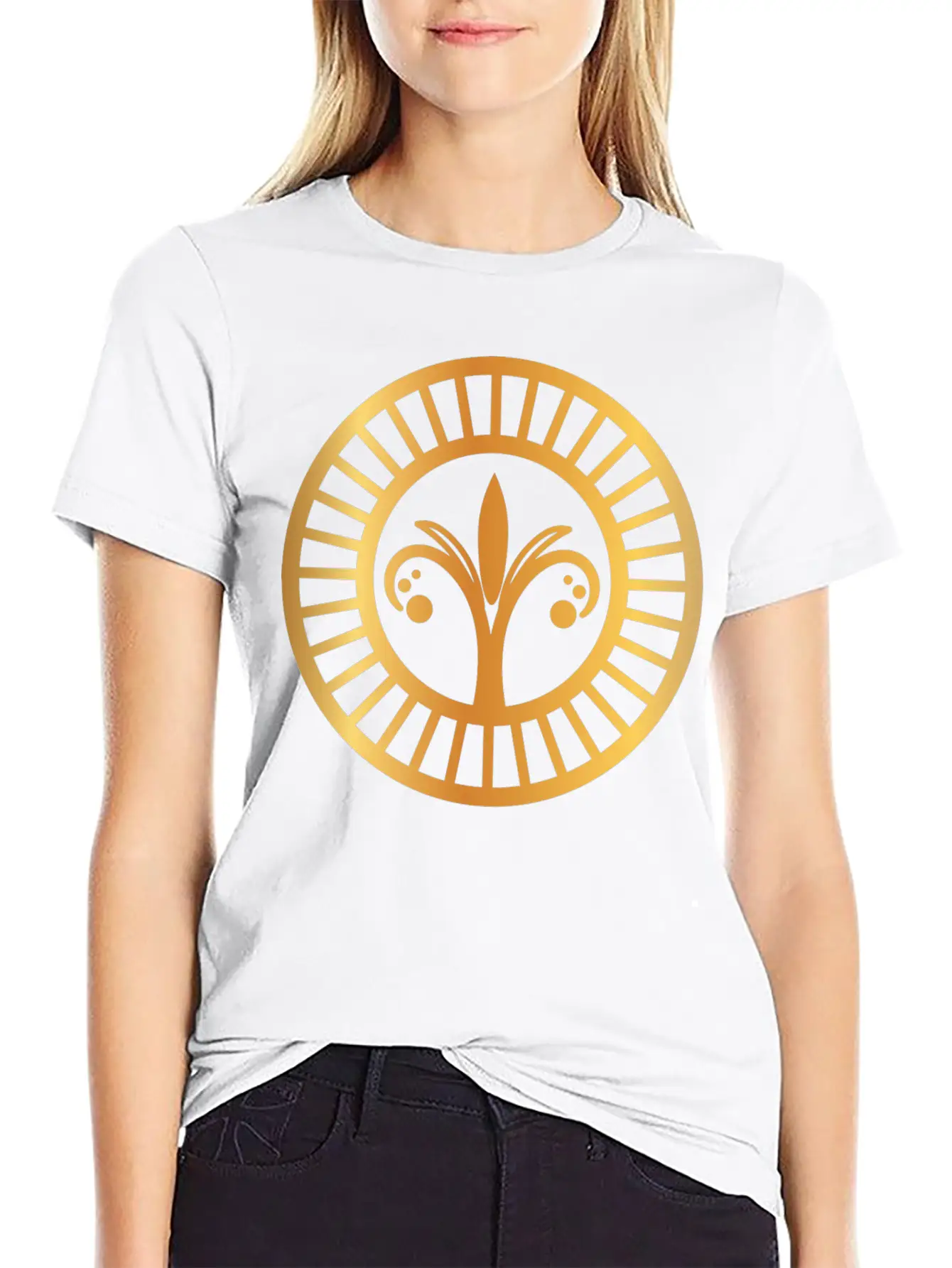 Art Deco Gold 4 Unisex Casual T-Shirt – Clean Design For Daily Comfort